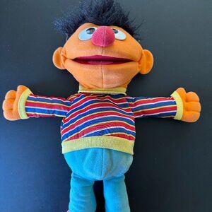 Vintage Ernie Sesame Street Plush Doll Hasbro 1983